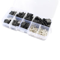 HALJIA 200PCS 2.54mm Pitch 2 3 4 5 Pin JST Connectors, Male and Female Pin Header Plug Housing Pin Connectors, Plug Connector SM Plug Connector, Wire Jumper Pin Header Connector Housing Kit