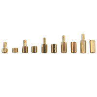 HALJIA 300Pcs M3 4-12mm Copper Brass Hex Column Pillars Standoff Circuit Spacer PCB Board Nut Screws Hex Round Single Cylinder Head
