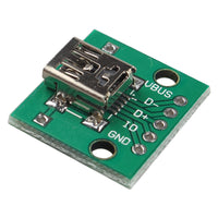 HALJIA Mini USB to 2.54mm DIP 5P and Micro USB to DIP 5 Pin Female Connector Adapter Module Board