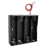 HALJIA 3Pcs 14.8V 18650 4 x 3.7V Battery Holder Case Plastic Battery Storage Box with Wire Leads
