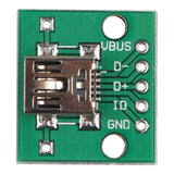 HALJIA Mini USB to 2.54mm DIP 5P and Micro USB to DIP 5 Pin Female Connector Adapter Module Board