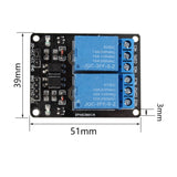 HALJIA 3PCS 2 Channel Relay Module - 5V Relay Board Expansion Board Universal Development Board Accessories with Optocoupler Compatible with Raspberry Pi Arduino PIC AVR MCU DSP ARM TTL Logic