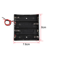 HALJIA 3Pcs 14.8V 18650 4 x 3.7V Battery Holder Case Plastic Battery Storage Box with Wire Leads