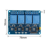 HALJIA 3PCS 4 Channel Relay Module - 5V Relay Board MCU Expansion Board Universal Control Board with Optocoupler Compatible with R3 MEGA2560 Project 1280 DSP ARM PIC AVR STM32 Raspberry Pi