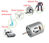 HALJIA DC 12V 12000RPM 365 Micro Motor Mini Magnetic Small Motor 365 for Smart Cars Hair Dryer DIY Toys