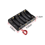 HALJIA 2Pcs 9V AA 6 x 1.5V Plastic Battery Holder Case Battery Storage Box with Wire Leads