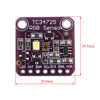 HALJIA TCS34725 Color Sensor RGB Color Sensor Light Recognition Development Board Module Compatible with Arduino