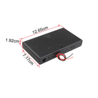 HALJIA 2Pcs 12V AA 8 x 1.5V Battery Holder Case Plastic Battery Storage Box with ON/OFF Switch Case Cover and Wire Leads