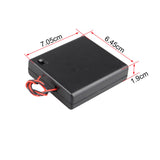 HALJIA 5Pcs 6V AA 4 x 1.5V Battery Holder Case Plastic Battery Storage Box with ON/OFF Switch Case Cover Wire Leads