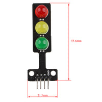 HALJIA 5PCS 5V Mini LED Traffic Signal Light Module LED Display Board Module 3 Light (Red, Yellow, Green) Separate Control for DIY Electronics Accessories Compatible with Arduino
