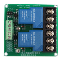 HALJIA 5V 30A 2 Channel High and Low Level Trigger Relay Module Intelligent Home PLC Automation Control Compatible with Arduino