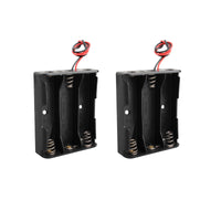 HALJIA 5Pcs 11.1V 18650 3 x 3.7V Battery Holder Case Plastic Battery Storage Box with Wire Leads